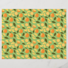 Uppsamling av frukt i Basket Mönster - Orangar