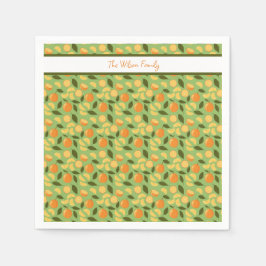 Uppsamling av frukt i Basket Mönster - Orangar Pappersservett