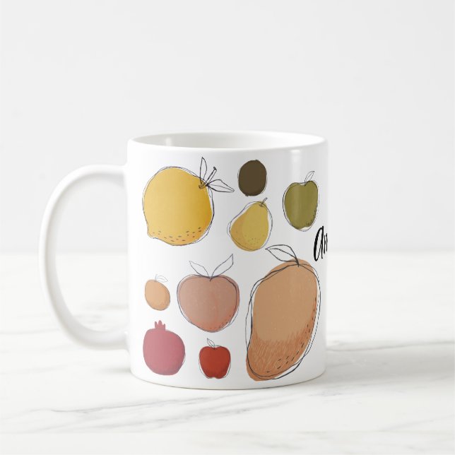 Uppsamling av konstfrukter (PERSONALIZE) Kaffemugg (Vänster)
