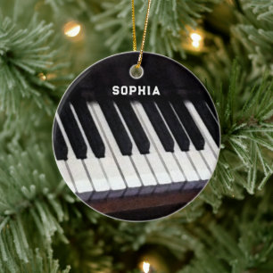 Uppsamling av piano för personlig julgransprydnad keramik