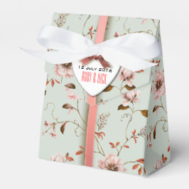 Uppsamling av RomanticCharm Vintage Blommigt Bröll Presentaskar