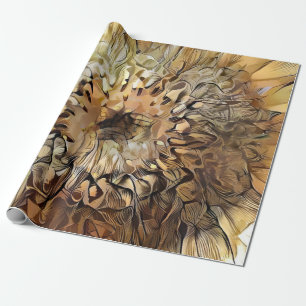 Uppsamling av solrossolrosblommor med stor Sol-fär Presentpapper