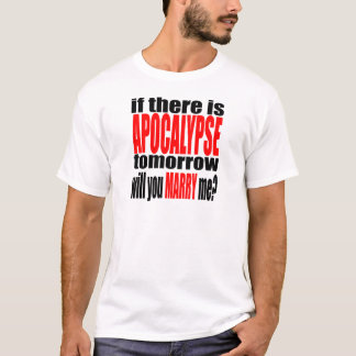uppsamlingen fodrar giftermålförslag för apokalyps t-shirt