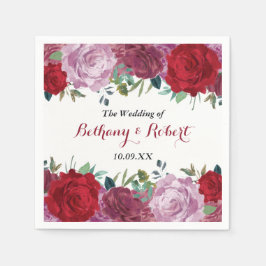 Uppsamlingen för den romska Blommigten Bröllop Pappersservett