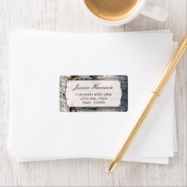 Uppsamlingen Rustic Silver Birch Träd Bröllop Adressetikett