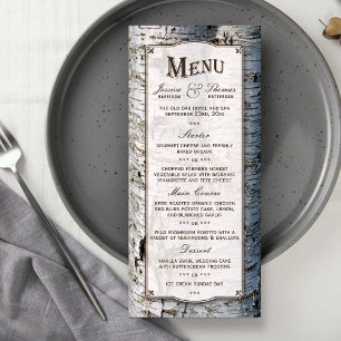 Uppsamlingen Rustic Silver Birch Träd Bröllop Meny