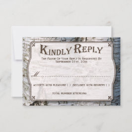 Uppsamlingen Rustic Silver Birch Träd Bröllop OSA Kort