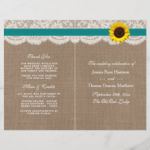 Uppsamlingen Rustic Solros Bröllop - Teal
