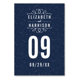 Uppsamlingen Starry Night Bröllop Bordsnummer