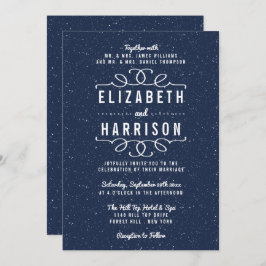 Uppsamlingen Starry Night Bröllop Inbjudningar