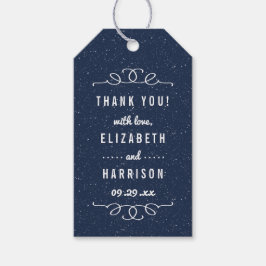 Uppsamlingen Starry Night Bröllop Presentetikett