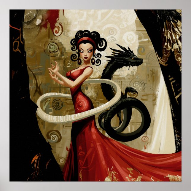 Uppsåtligt uppsåtligt Witchy AI Art Matte-värde Poster (Framsidan)