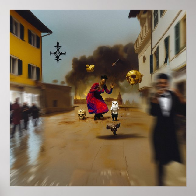 Uppsåtligt uppsåtligt Witchy AI Art Matte-värde Poster (Framsidan)