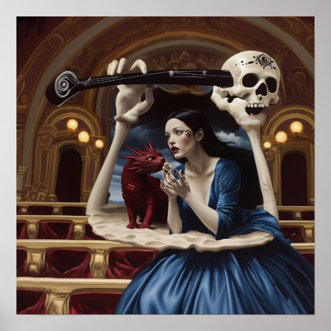 Uppsåtligt uppsåtligt Witchy AI Art Matte-värde Poster (Framsidan)