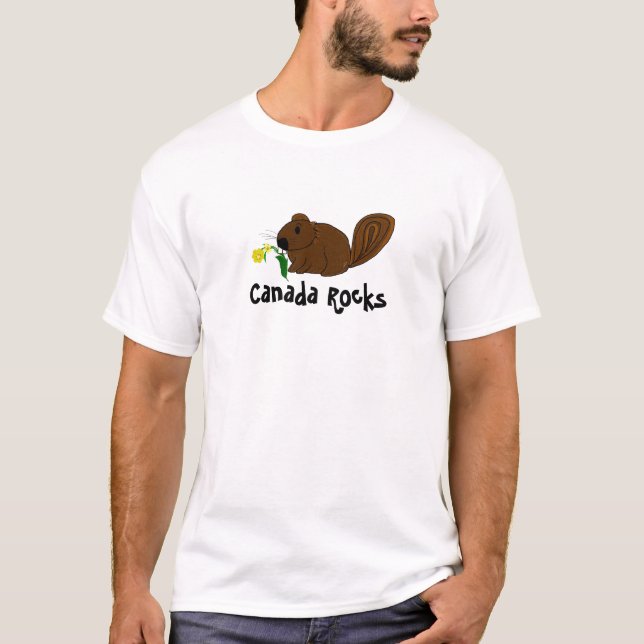Uppsatt bäver t shirt (Framsida)