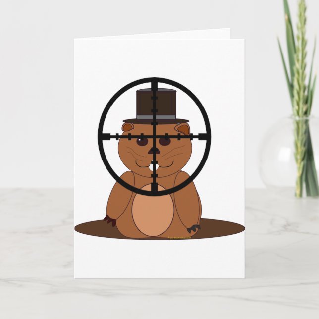 Uppsätta som mål: groundhog helgkort (Framsida)