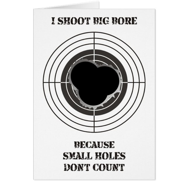 Uppsätta som mål med stora kulhål - stor tråkmåns hälsningskort (Framsidan)