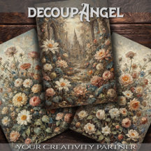 Uppsättning 3 - Timless Beauty - Decoupage -