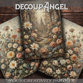 Uppsättning 3 - Timless Beauty - Decoupage -