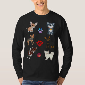Uppsättning av chihuahua Puppies Stickers T Shirt