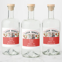 Uppsättning av födelsedagsetikett - Text och bild