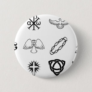 Uppsättning av kristna symboler knapp