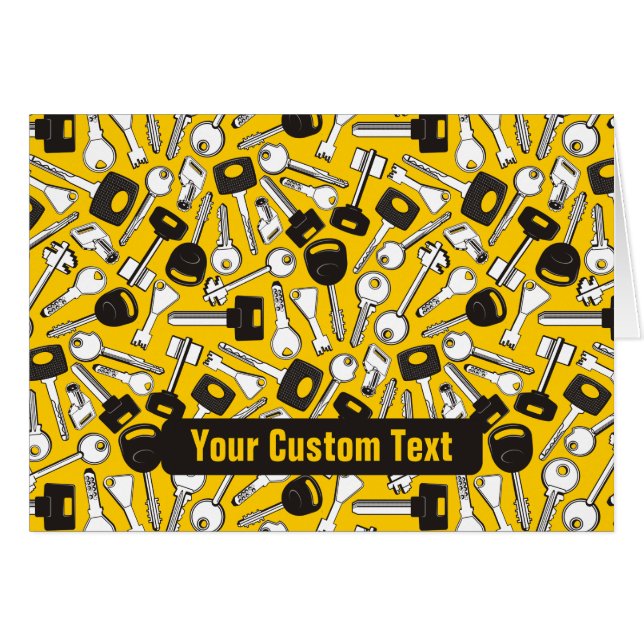 Uppsättning av nyckelbakgrund hälsningskort (Framsidan Horizontal)