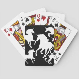 uppsättning av unicorns casinokort
