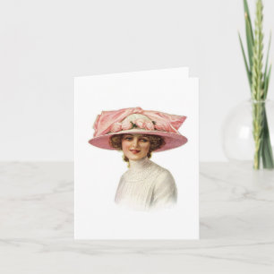 Uppsättning av Vintage Millinery Notecard (3) Kort