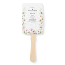 Uppsättning Fläkt för en vilda blomma bröllop.