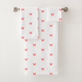 Uppsättning för fjärilsbadrumhandduk