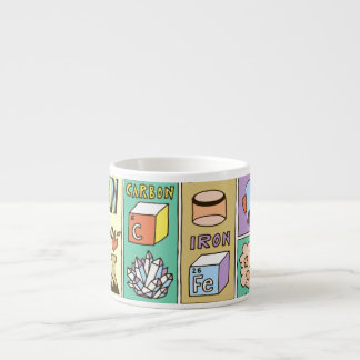 Uppsättning för illustration av kemisk Vintage Espressomugg