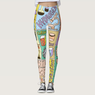 Uppsättning för illustration av kemisk Vintage Leggings
