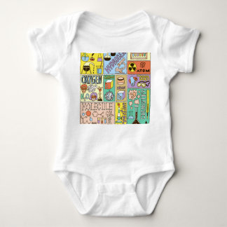 Uppsättning för illustration av kemisk Vintage T Shirt