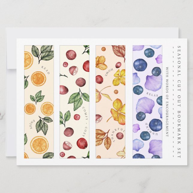 Uppsättning för utklippsbokmärke för roligt Säsong Julkort (Framsida)