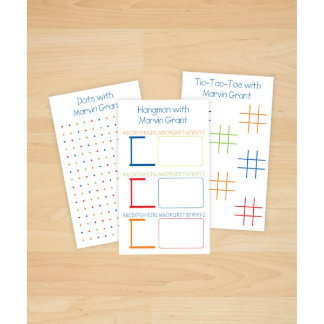 Uppsättning med 100 Tic-Tac-Toe Papper Game Pad La