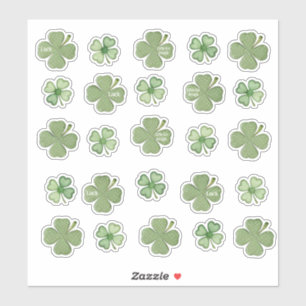 Uppsättning med 25 fläckiga Shamrock Vinyl Sticker Klistermärken