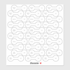 Uppsättning med 30 judiska barbell, Pris femproduk Klistermärken