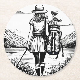 Uppsättning med 6 kvinnliga Pappra Underlägg