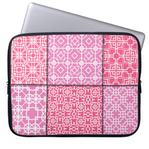 Uppsättning med 6 sömlösa geometriska mönster. Vin Laptop Fodral