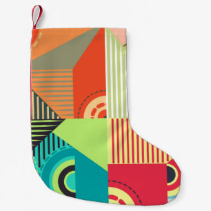 Uppsättning med ornament: Inslagen Bakgrundsdesign Liten Julstrumpa