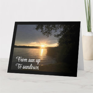 UPPSÄTTNING TILL SUNDOWN ENJOY DIN **BIRTHDAY** KORT