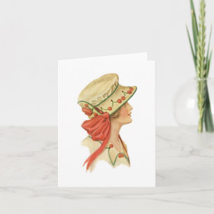 Uppsättning Vintage Millinery Notecards [1B] Kort