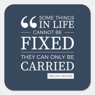 uppsättningen av 6" kan inte vara fixade" fyrkantigt klistermärke