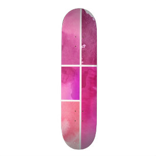 Uppsättningen av vattenfärgabstrakt räcker mål skateboard bräda 21,5 cm