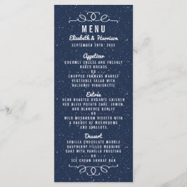 Uppsättningen Starry Night Bröllop - Meny