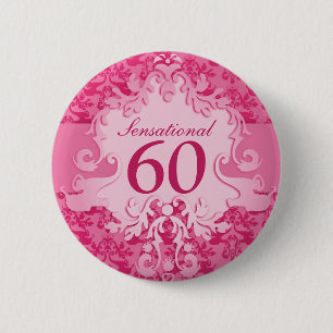 Uppseendeväckande 60 damastast elefantrosor knapp