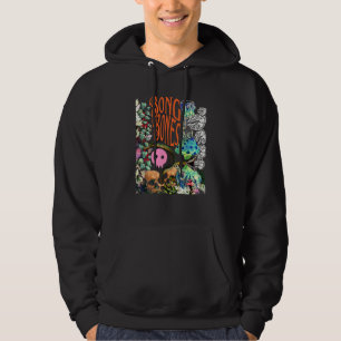 Uppseendeväckande kläder Bongskallar Orm Blommig I Hoodie