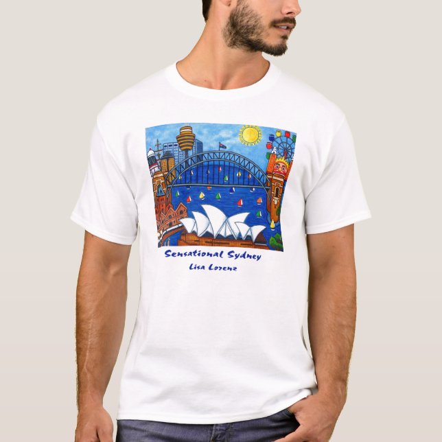 Uppseendeväckande Sydney manar skjorta för muskel T-shirt (Framsida)