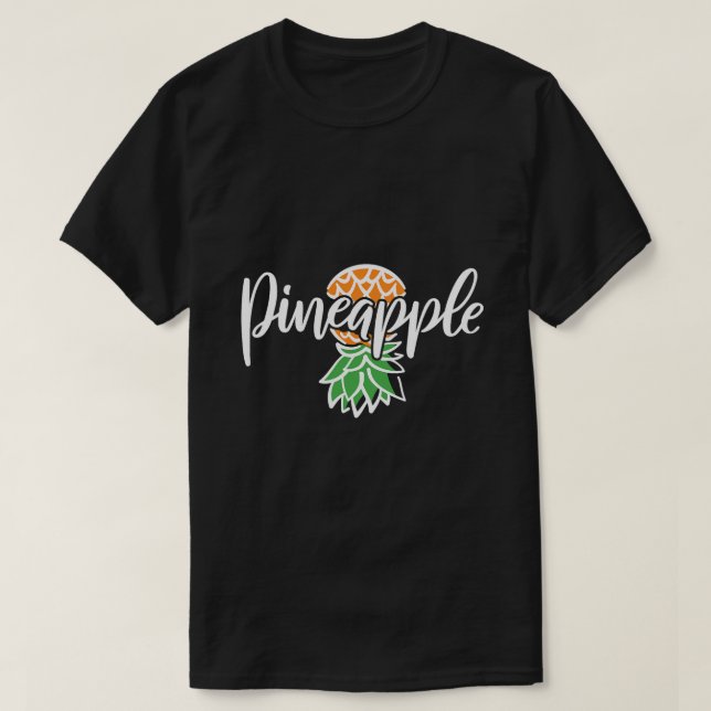 Uppsida ned, ananas 3 t shirt (Design framsida)